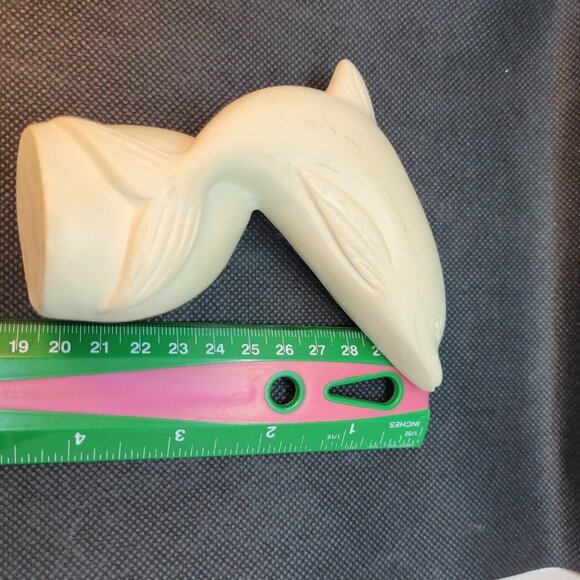 Handmade Soap Stone Dolphin Carved Africian Folk Art - Picture 7 of 8